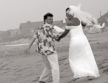 Wedding Day at the beach - black and white photos - Virginia Beach Wedding