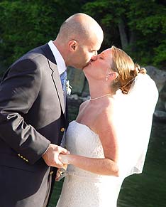 Bride and Groom Kiss -Wedding Day - Destination Wedding